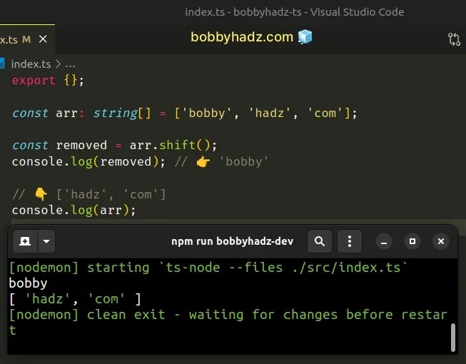 Remove Element(s) from an Array in TypeScript bobbyhadz