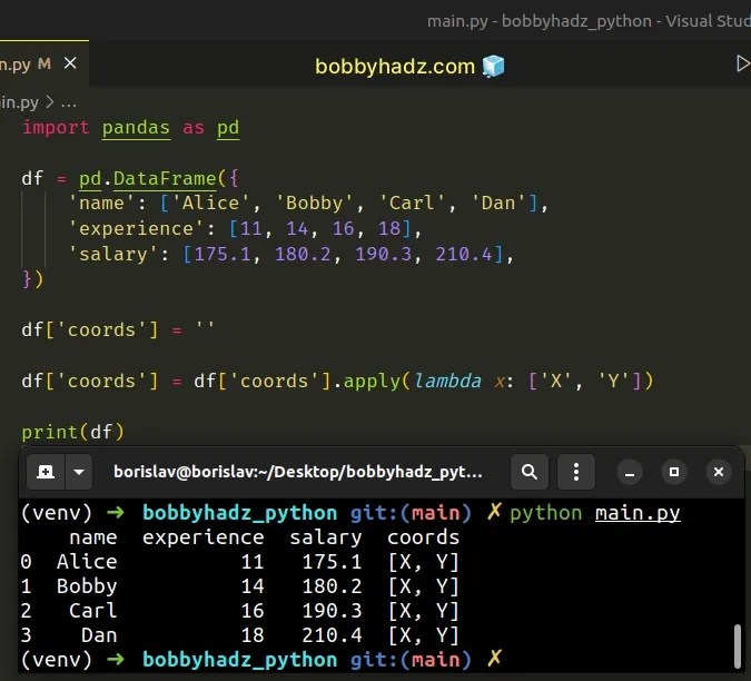 Must have equal len keys and value when setting with iterable bobbyhadz