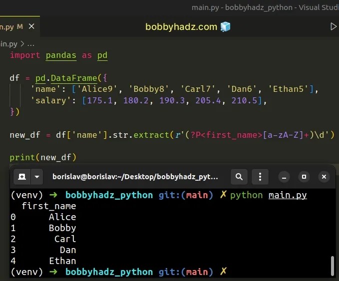 ValueError pattern contains no capture groups [Solved] bobbyhadz
