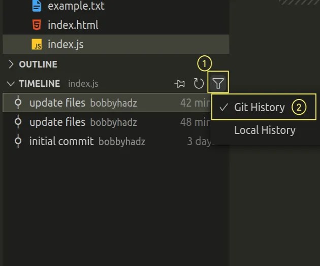 How to view the Git History in Visual Studio Code bobbyhadz