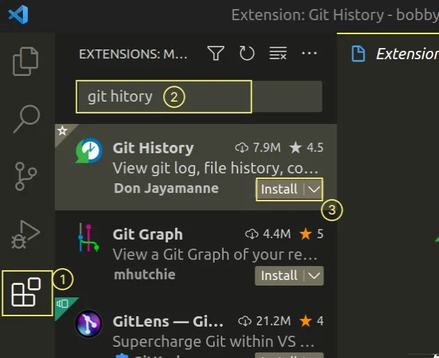 How to view the Git History in Visual Studio Code bobbyhadz