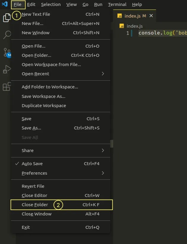 VS Code Remove Folder from Workspace open Multiple Folders bobbyhadz