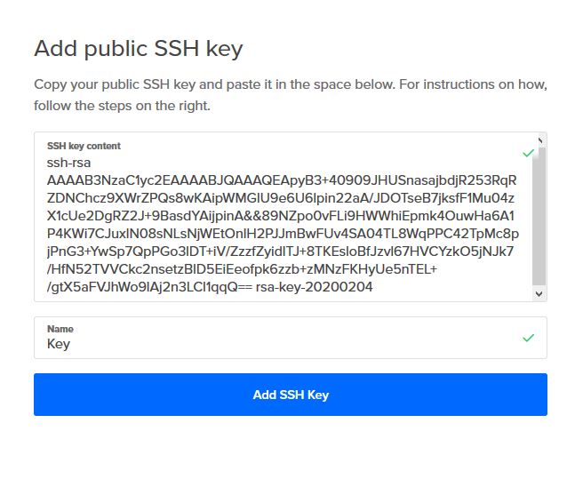 DigitalOcean create droplet with ssh key How we achieve it?