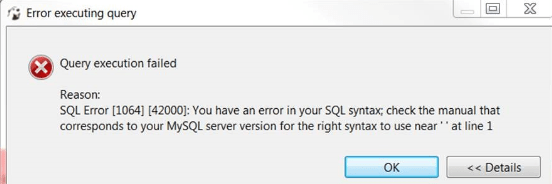 MySQL Error code 1064 SQL State 42000 How To Fix?