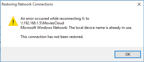How to fix ‘The Local Device Name is Already in Use’