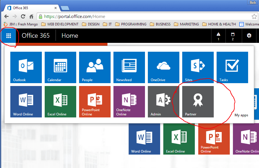Solved Microsoft Partner Menu/Tab Missing from Office 365 Bob McKay