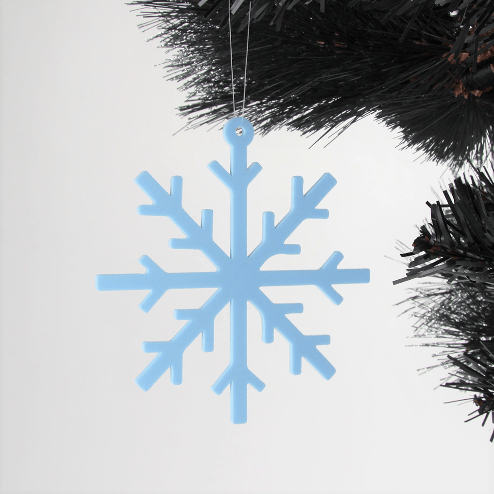 Set of 4 Simple Snowflake Christmas Tree Decorations Bobo & Bob