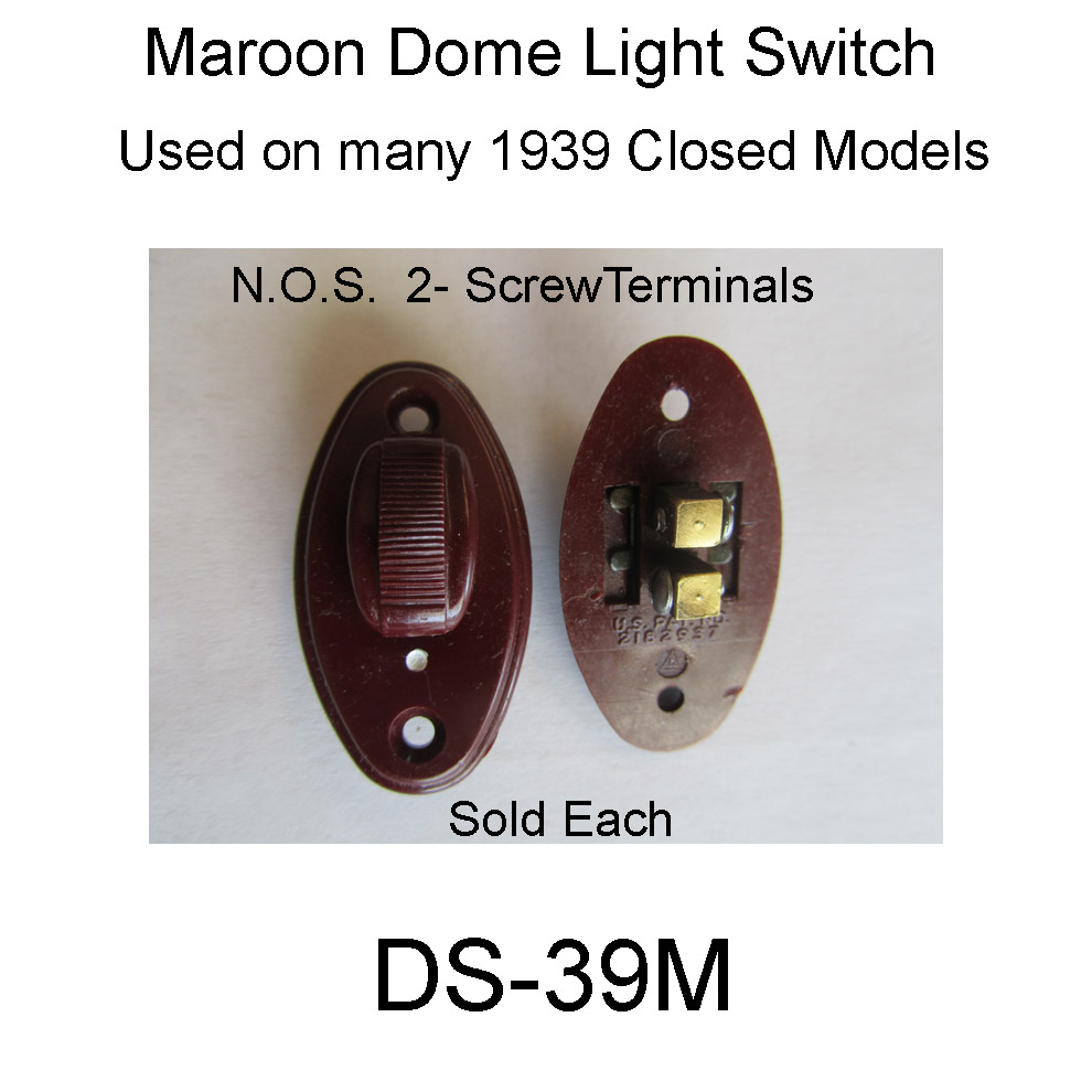 1939 Buick Maroon Dome Light Switch Bob's Automobilia