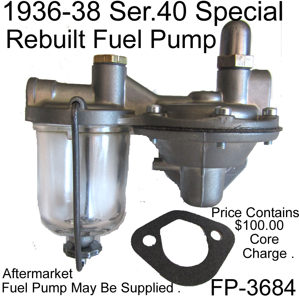 19361938 BUICK S.40 Rebuilt Fuel Pump. FP3684 Bob's Automobilia