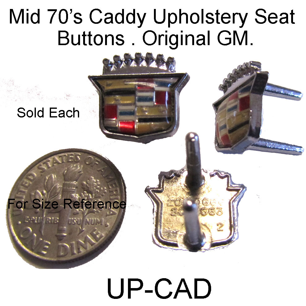 Mid 70′ Cadillac Upholstery Button . UPCAD Bob's Automobilia