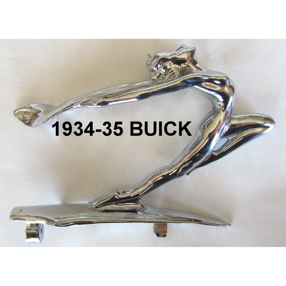 19341935 Buick Hood Ornament. Chromed Bob's Automobilia