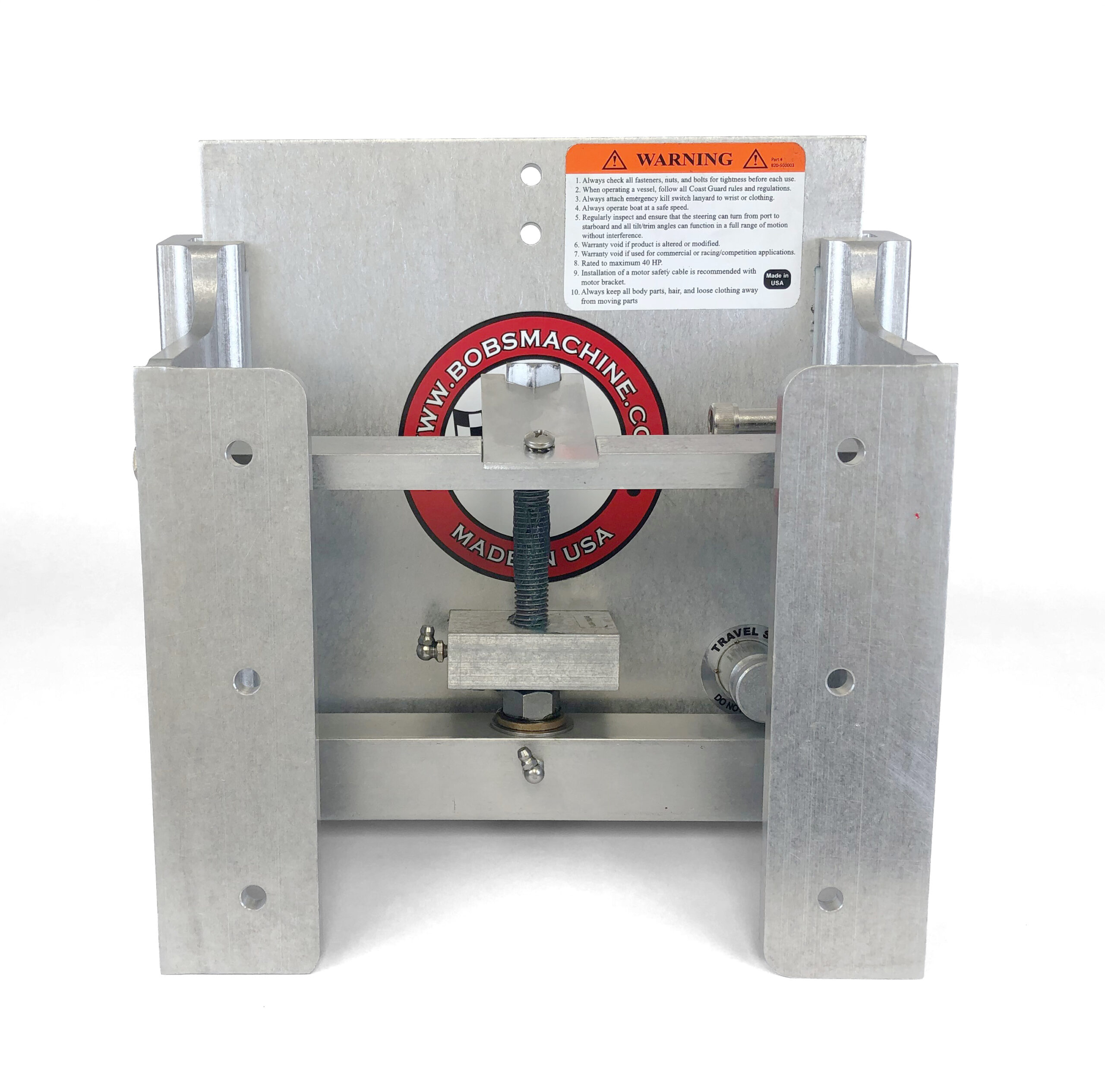 Mini Versa Series Jack Plate (40HP Max) CLAMP ON 4″ Adjustable Bob