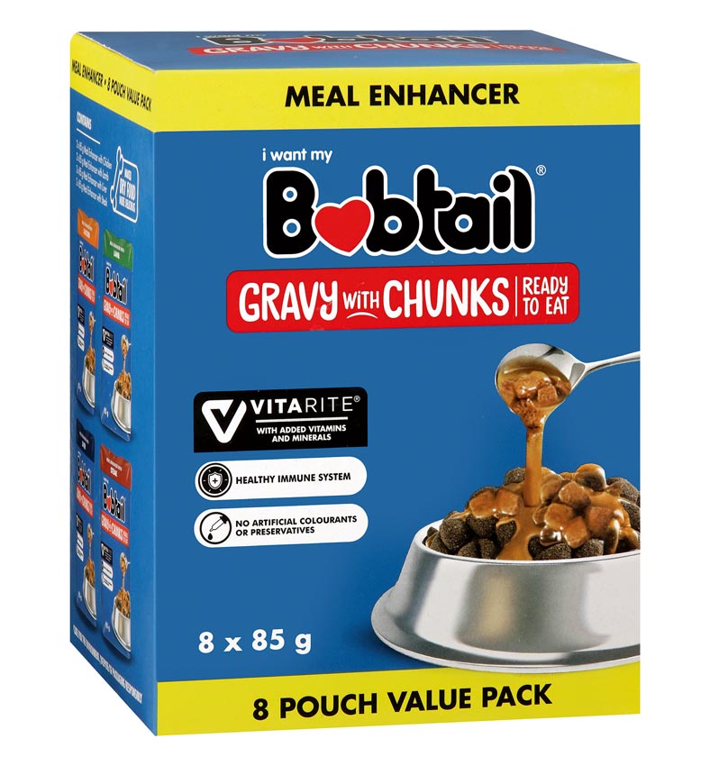 Bobtail Gravy with Chunks 8 Pouch Value Pack Bobtail Dog Food