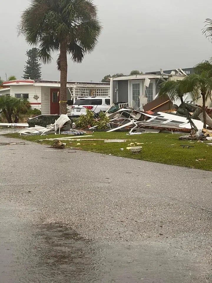 Rogue tornado damages Gasparilla Marina, Gasparilla Mobile Home Park