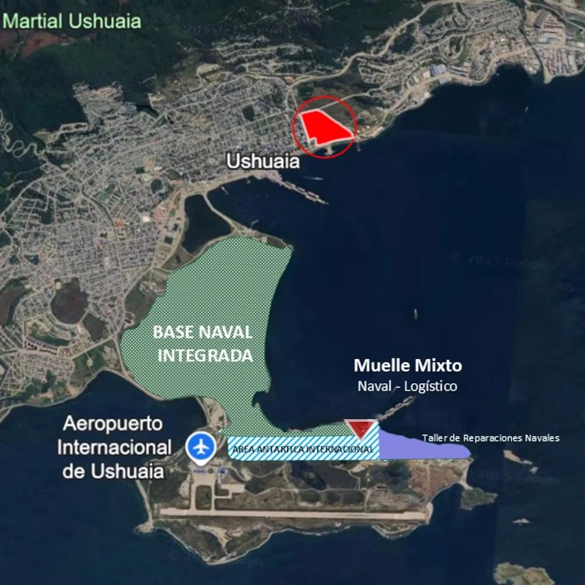 En la zona cero de la Base Naval Integrada: el presupuesto y el plan para reactivar la obra en medio de la tensión por Malvinas