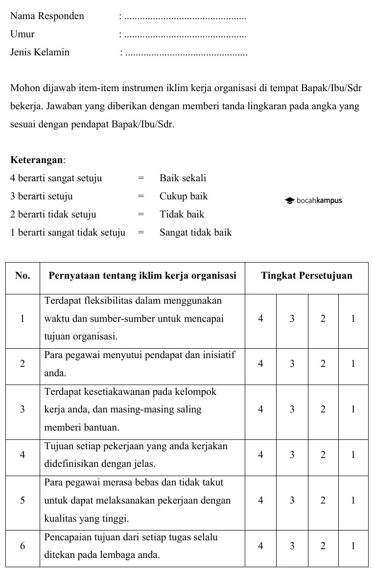 5+ Contoh Instrumen Penelitian Kualitatif Dan Kuantitatif