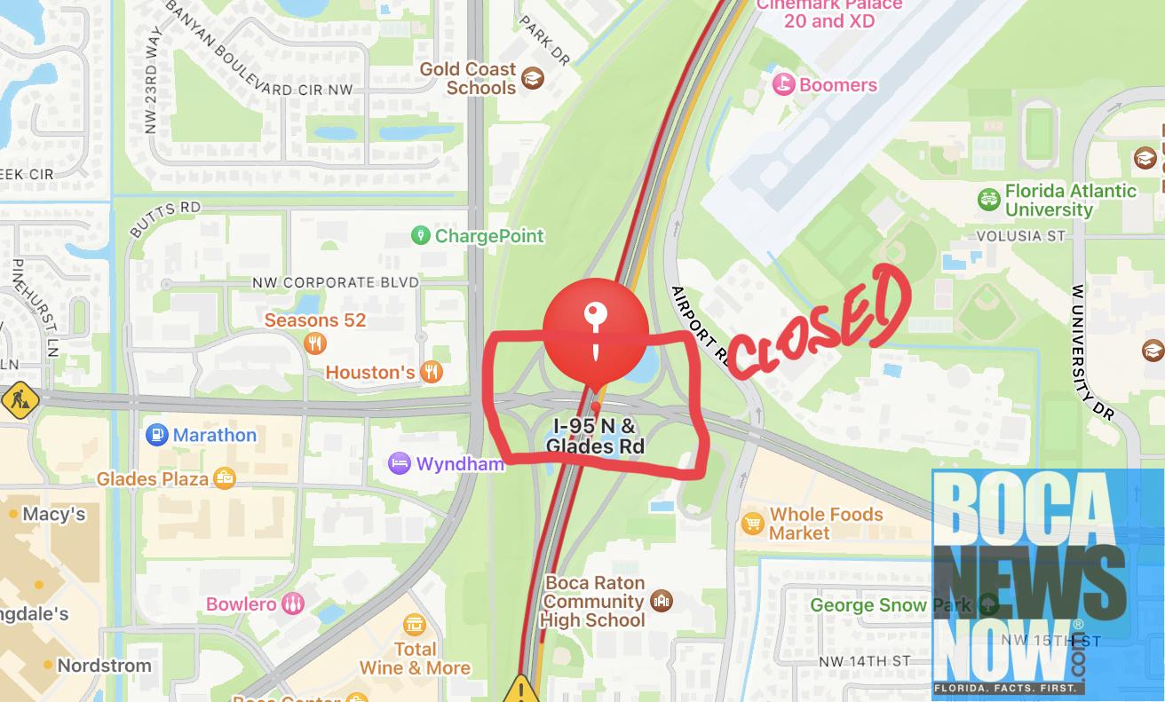 GLADES ROAD CLOSES TONIGHT, WILL REMAIN CLOSED ALL WEEKEND LONG