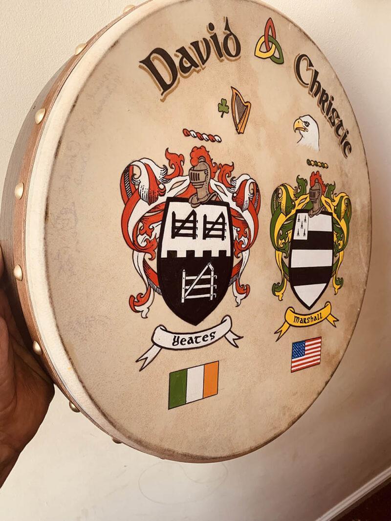 Bodhran 16″ Double Crests Wedding Gift Irish Bodhran