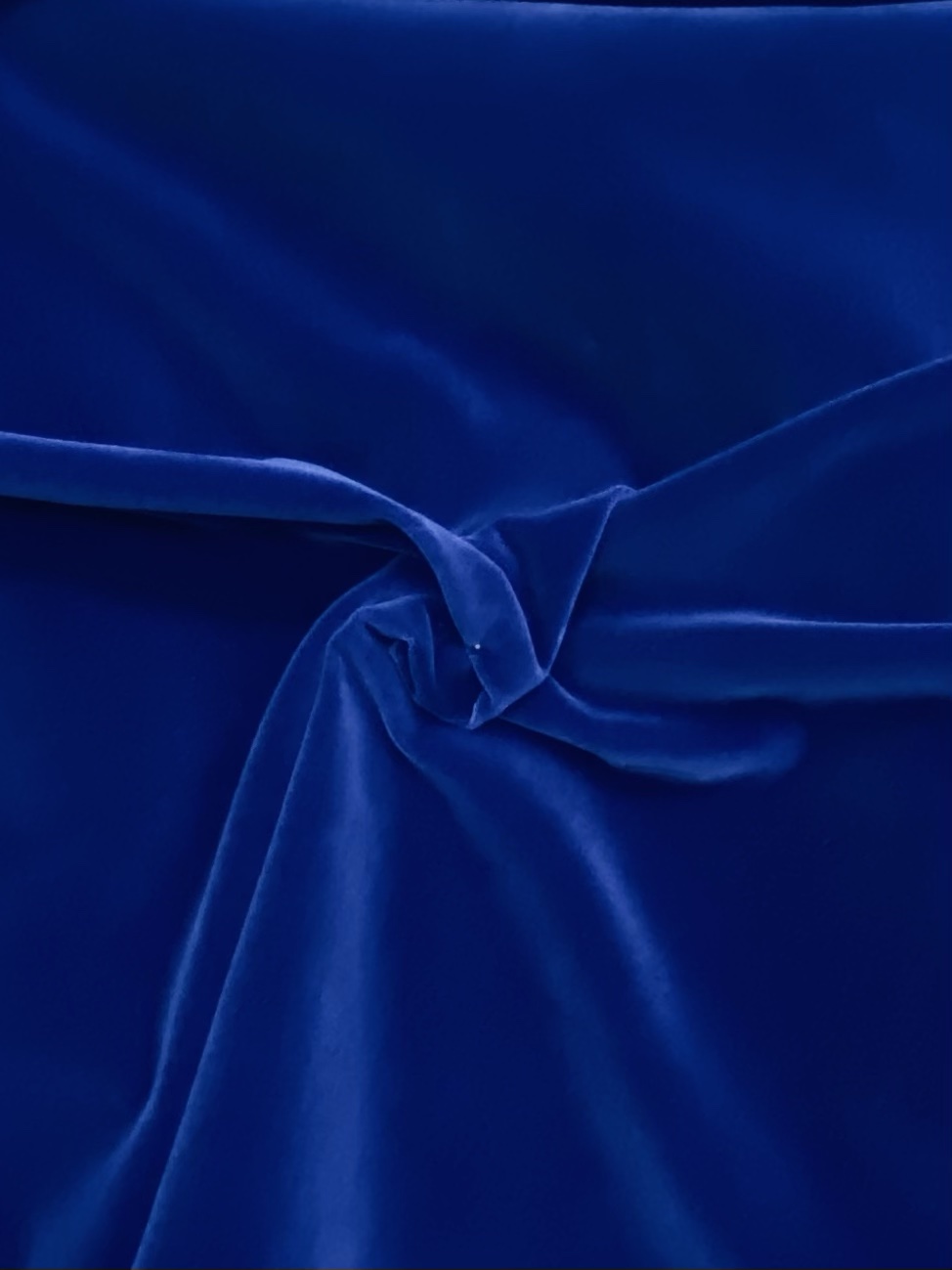Royal blue cotton velvet fabric, premium quality by Niedieck 307 g/sqm