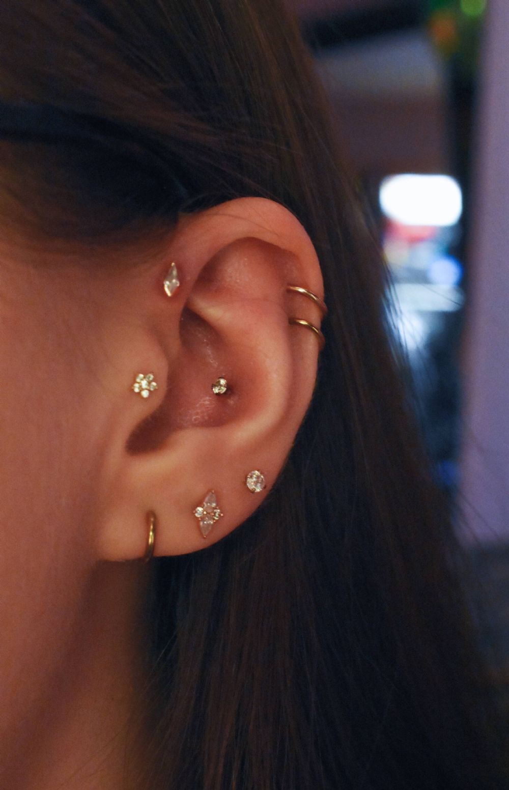 Solid 14k Gold No Sleep Till Brooklyn Threadless End With Cz