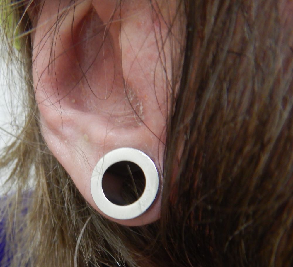 Steel Flesh Tunnel Eyelet Gauges