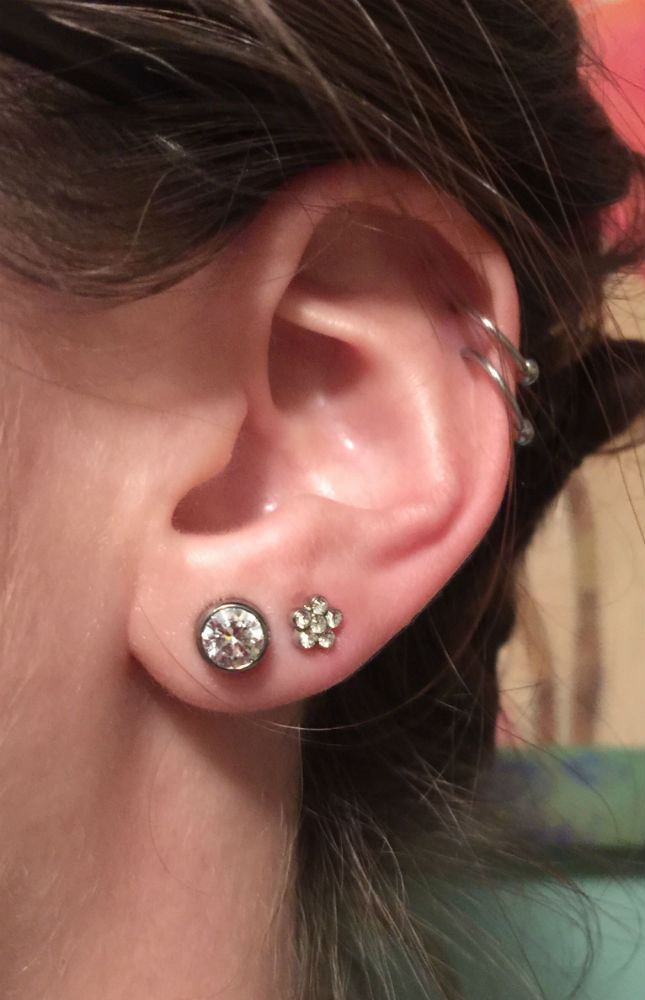 Gemmed Flower Barbell