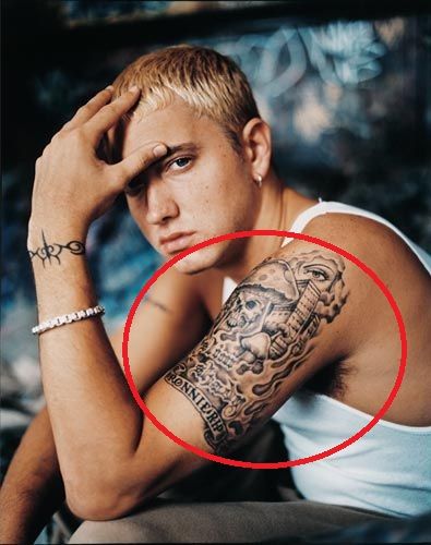 Eminem's 9 Tattoos & Their Meanings - Body Art Guru 500_x_395_jpg