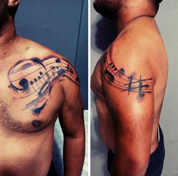 115 Creative Musical Note Tattoo Designs - Body Art Guru 570_x_578_jpg