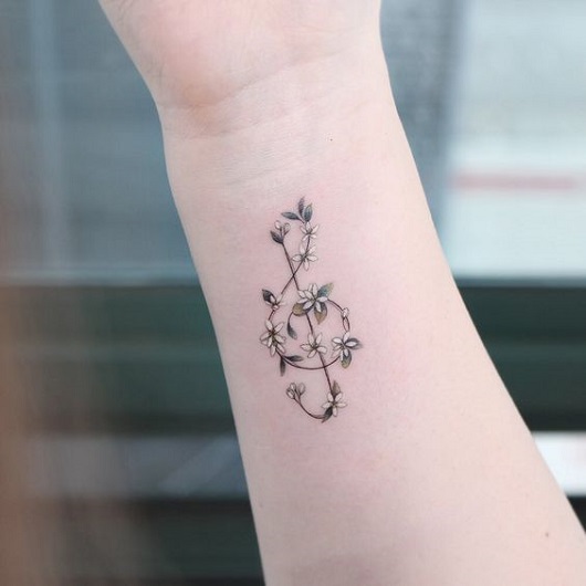 115 Creative Musical Note Tattoo Designs - Body Art Guru 530_x_530_jpg