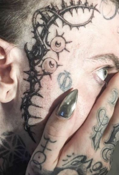 Ghostemane (Rapper)' 25 Tattoos & Their Meanings - Body Art Guru 574_x_392_jpg