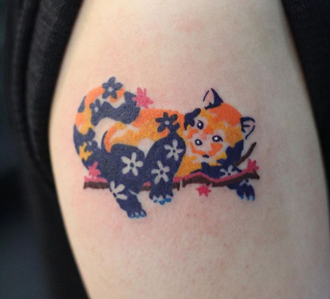 40+ Amazing Red Panda Tattoos With Meanings - Body Art Guru 600_x_661_jpg
