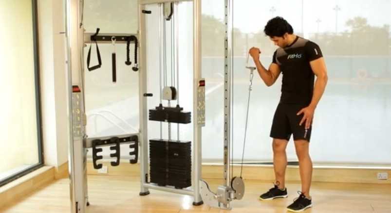 Standing OneArm Cable Curl • Bodybuilding Wizard