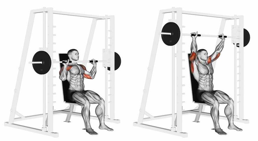 Smith Machine Shoulder Press • Bodybuilding Wizard