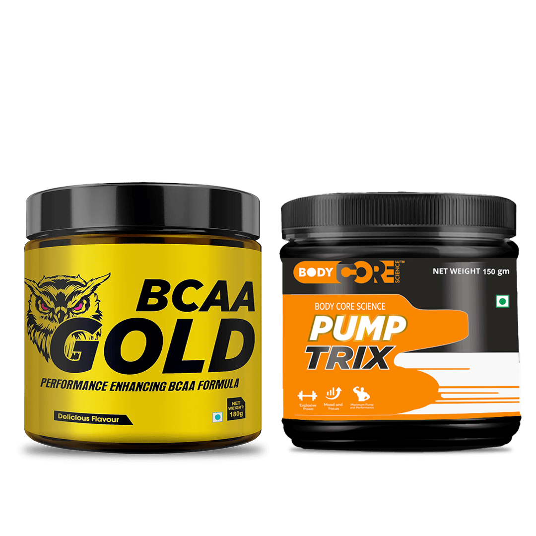 BCS BCAA Gold (180g) + BCS Pre Workout PUMPTRIX Body Core Science