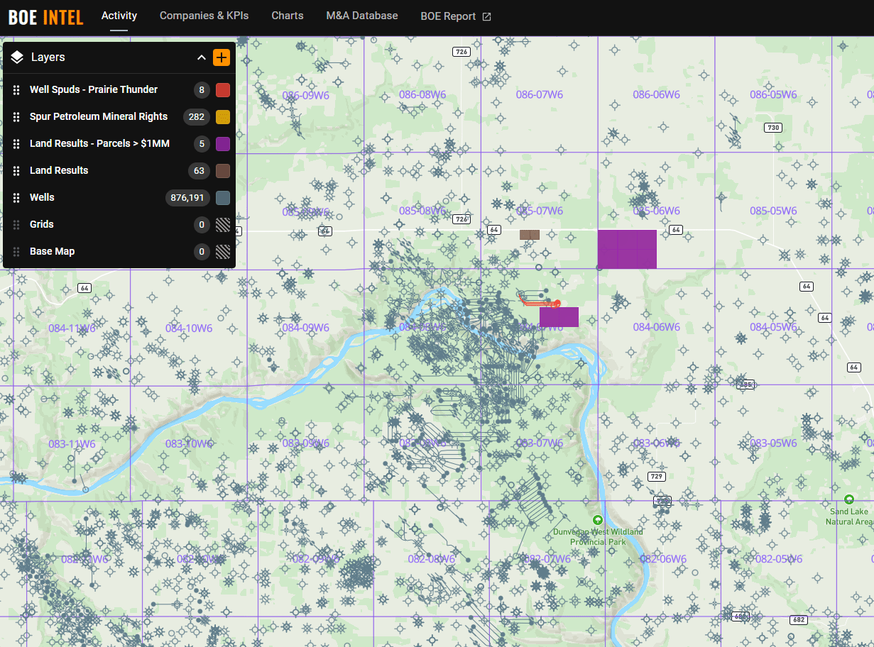 June 12th Alberta Crown Land Sale totals 17.1 MM interesting parcels sold include land
