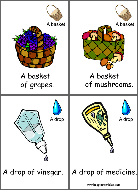 Amounts and Containers Flashcards