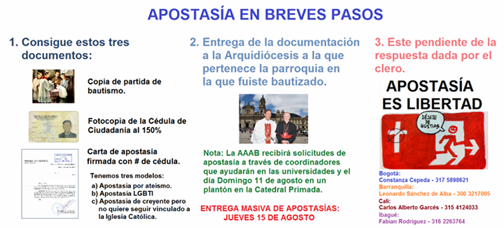 Cómo apostatar Bogotá Atea