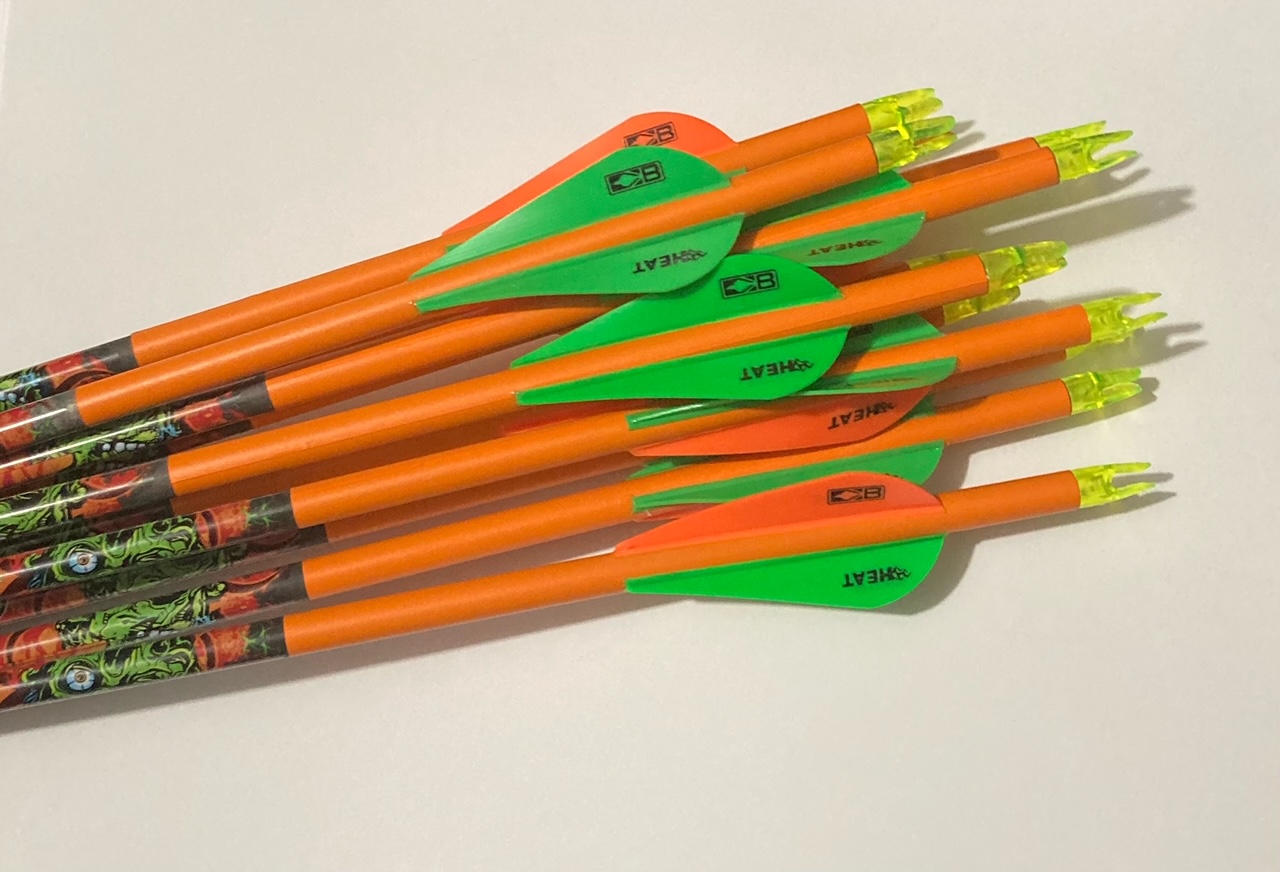 Black Eagle Zombie Slayer .003 300 Spine Wraps and fletched