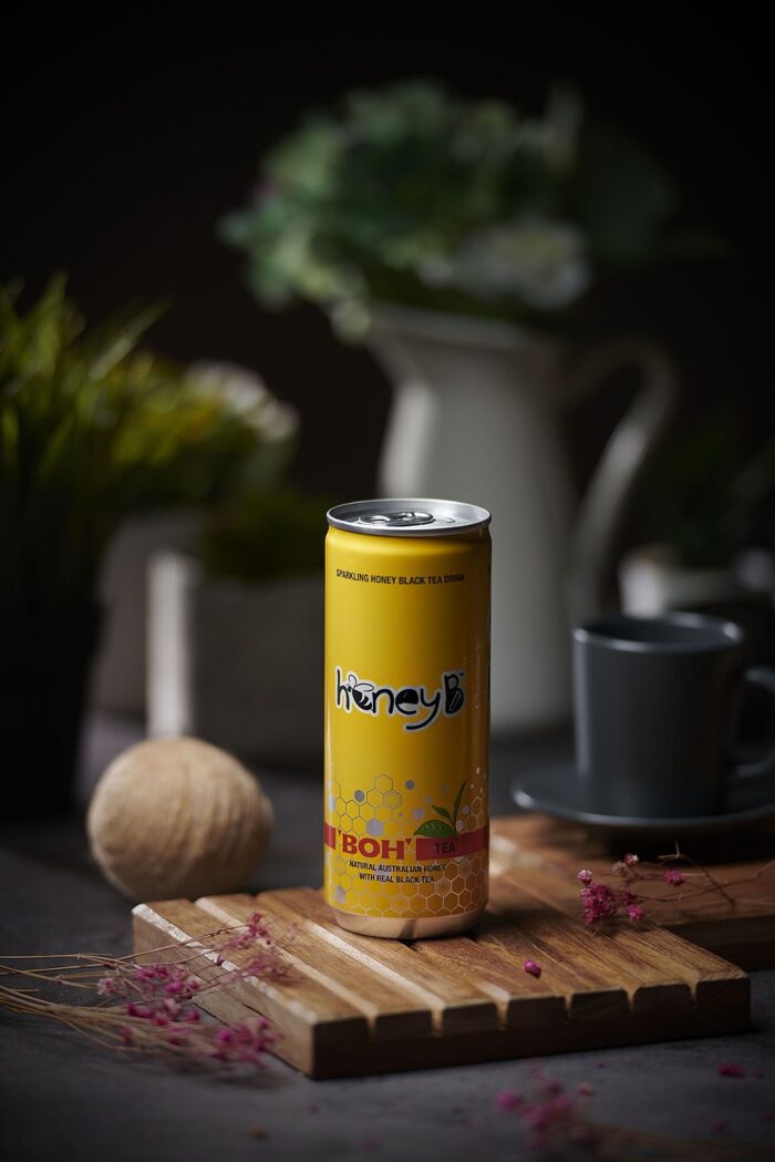 HoneyB Sparkling Honey with BOH Black Tea Drink 250ml Readytodrink