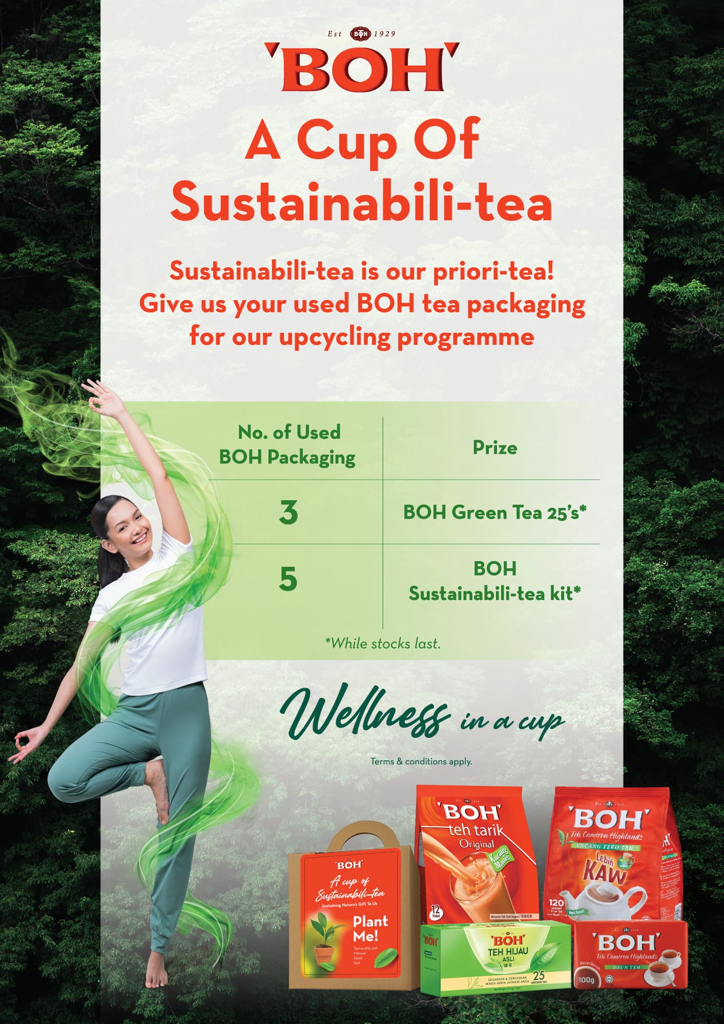 The goodness of BOH Pure Green Tea with Azira Shafinaz! Boh Tea
