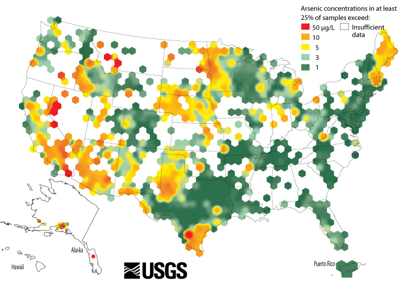 Arsenic Map Of Us Consumer Report The issue with arsenic Boing Boing