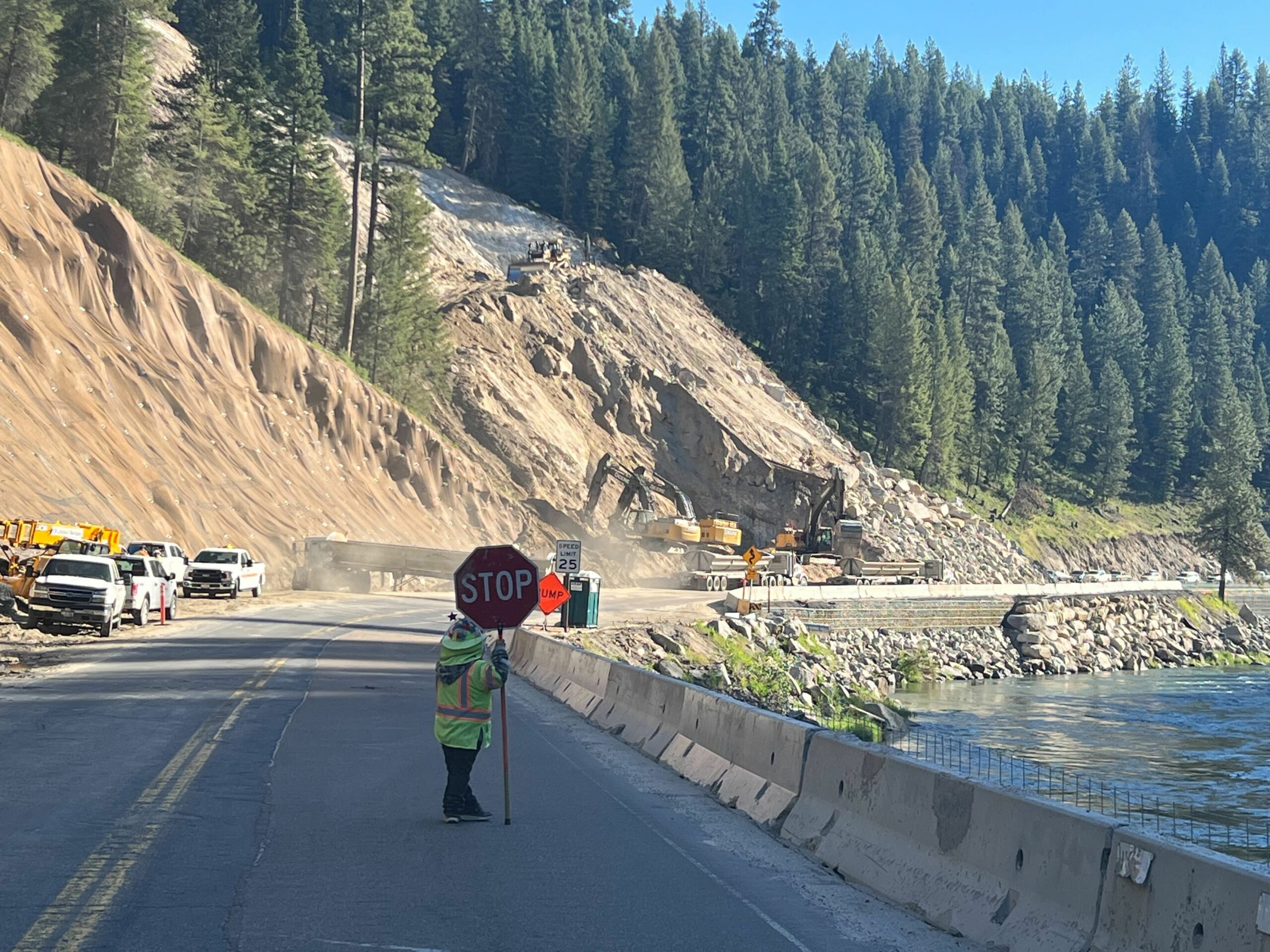 Crews replacing part of justfinished Idaho 55 Smiths Ferry project