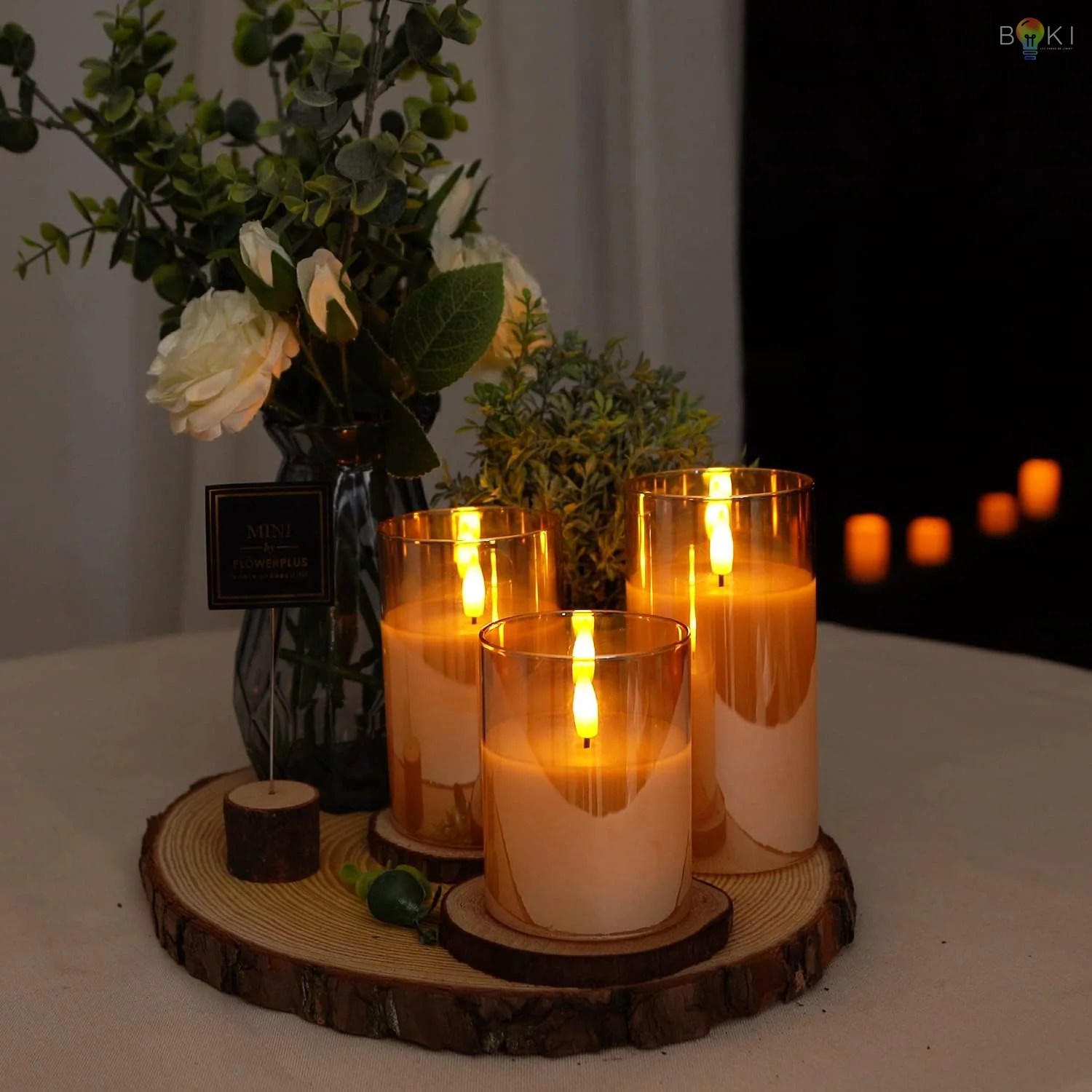 Flameless LED Glass Candles (3pcs) Boki Maldives