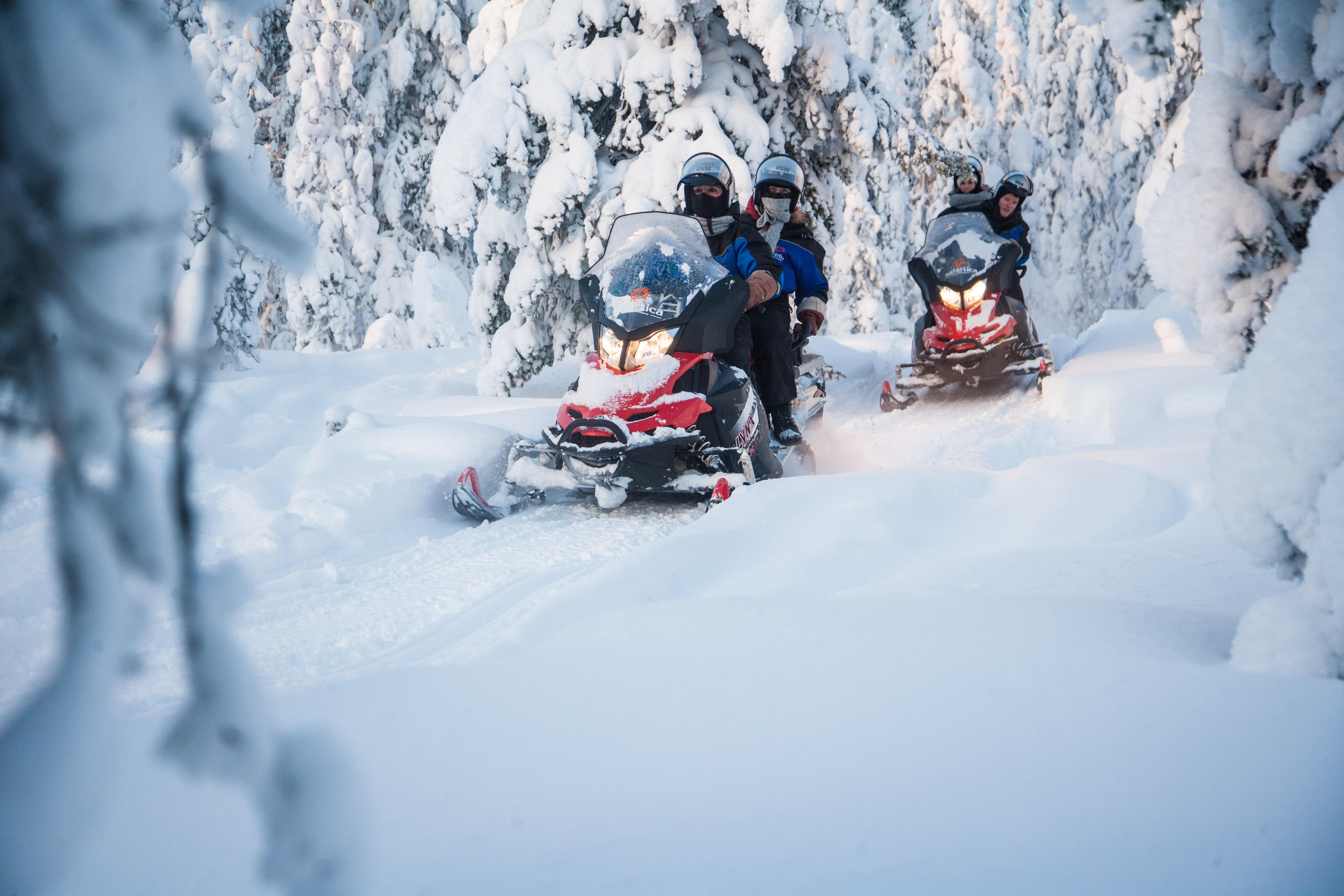 Snowmobile Christmas Stocking Christmas Spirit with Snowmobile and Father Christmas Safartica