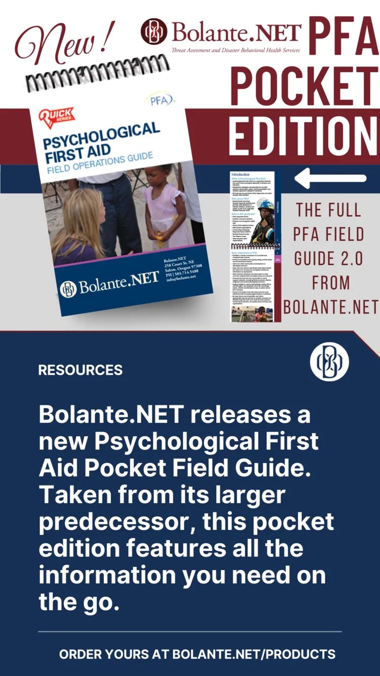 PSYCHOLOGICAL FIRST AID FIELD OPERATIONS GUIDE POCKET EDITION