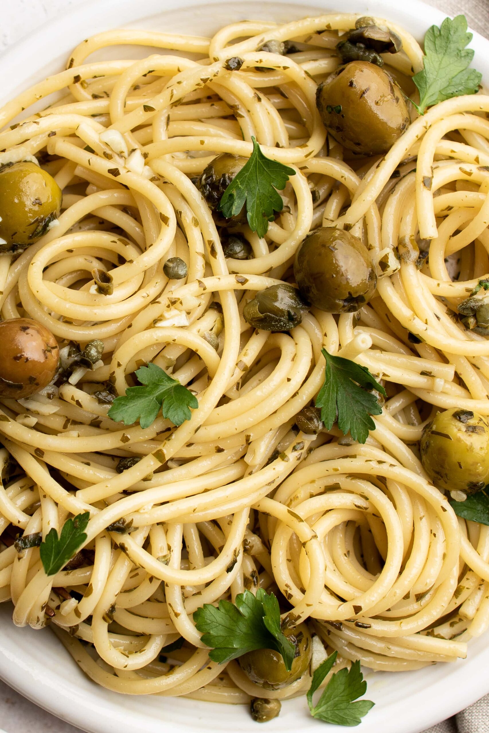 Herby Green Olive Pasta The Bold Appetite