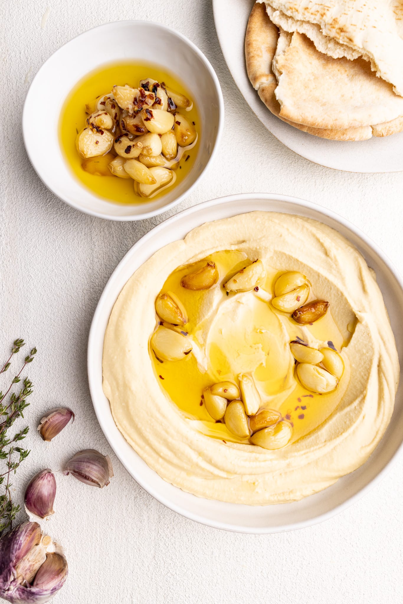 Garlic Confit Hummus The Bold Appetite