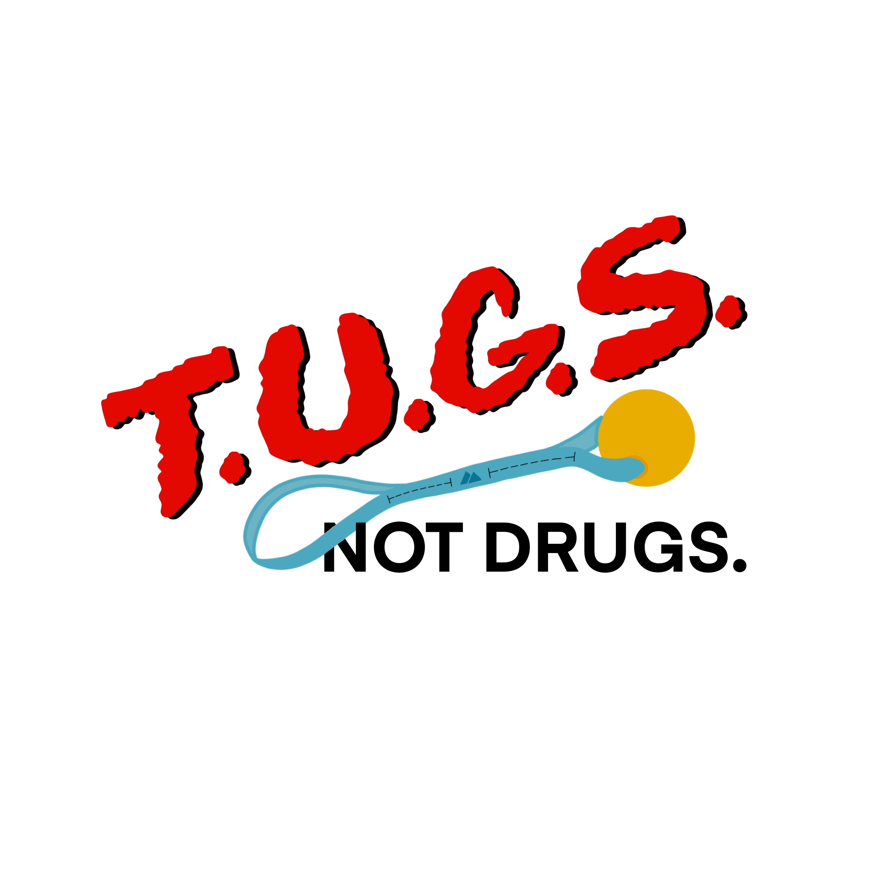 TUGS NOT DRUGS Dog Sticker Indoor/Outdoor Dog Sticker