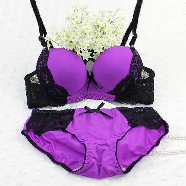 Boldiva High Qualtity Sexy Lace Bra Panty Set 2269 Purple Boldiva