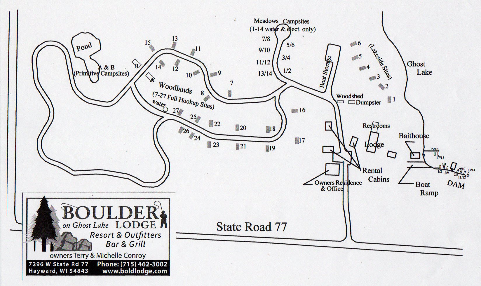 Boulder Lake Campground Map